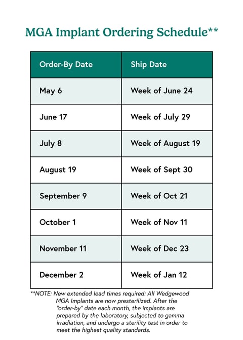 MGA Implant Ordering Schedule_0619 1